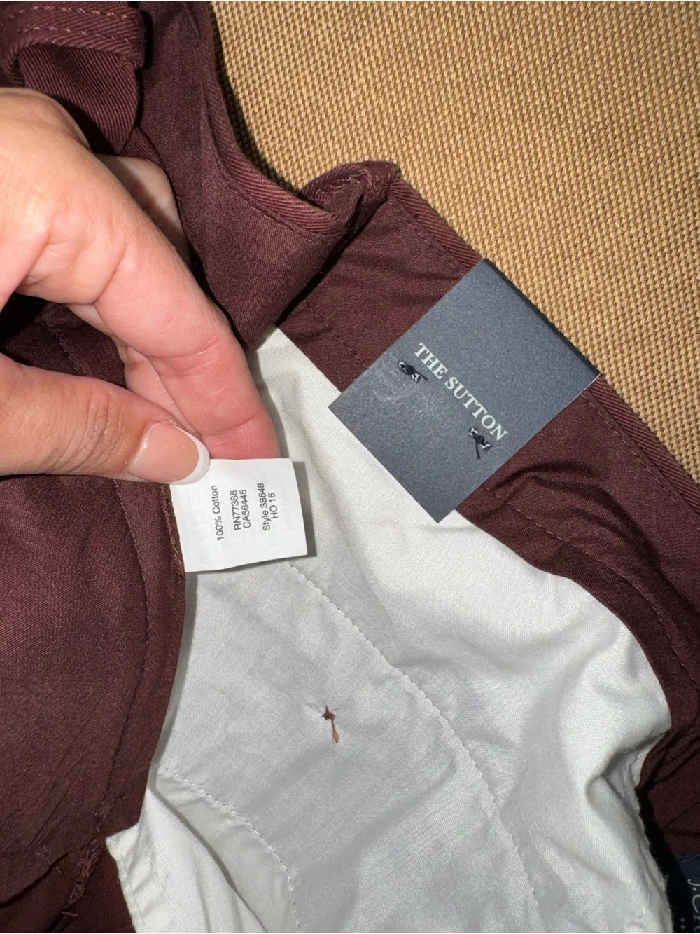 J.Crew NWT! Men'S The Sutton Slim Fit Pants In Burgundy Size 34